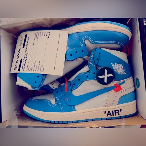 air jordan 1 off white unc price